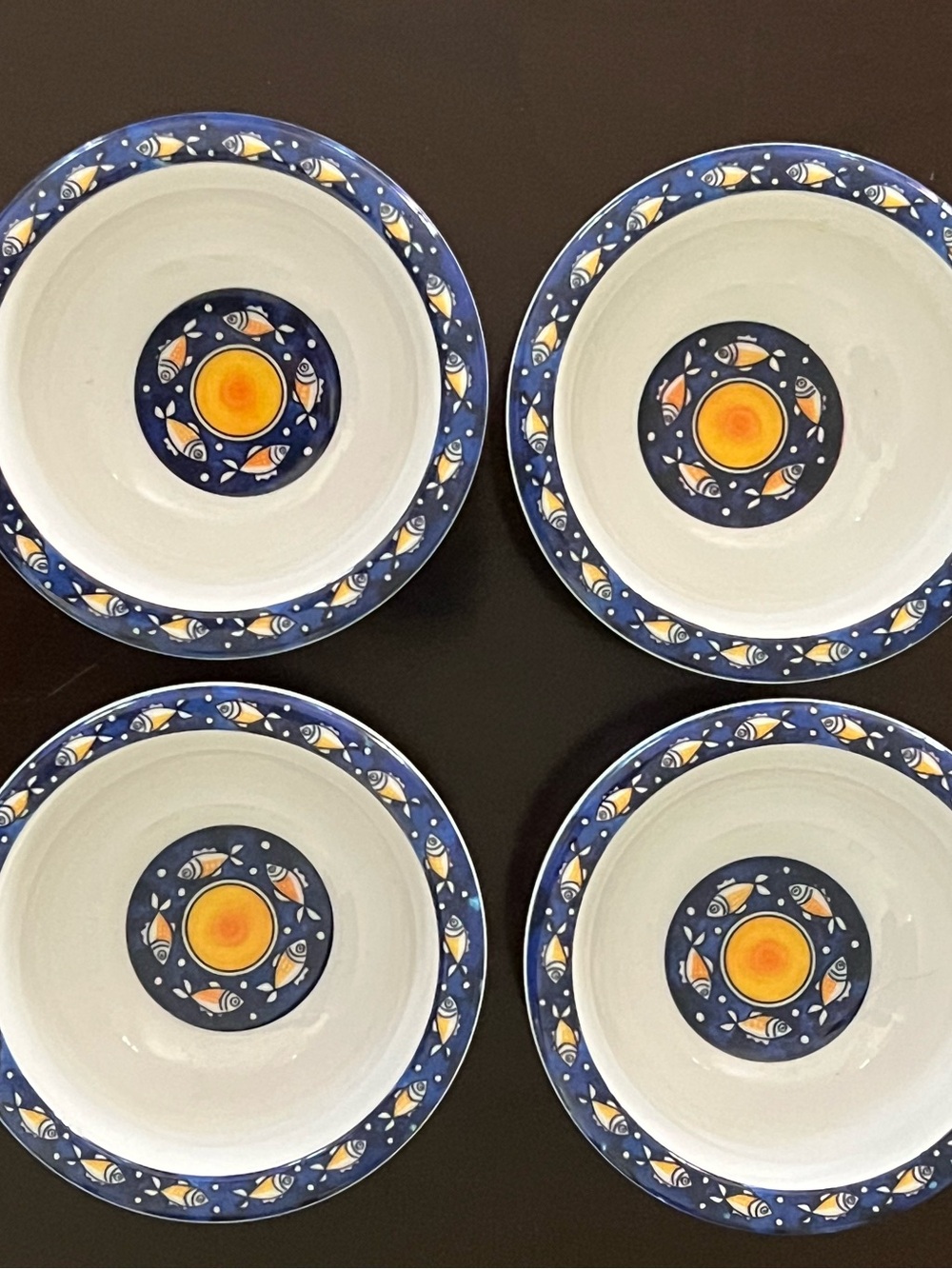 Le Cadeaux Coastal Fish Ceramic dipping bowls
